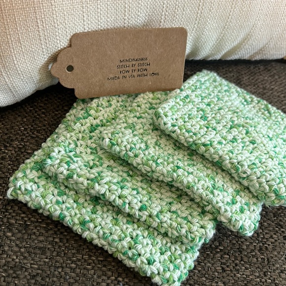 NWT 4 Coasters Made in USA with 100% recycled cotton! Perfect to use as trivet! - Picture 3 of 3